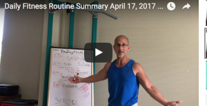 Daily Fitness Routine Summary April 17, 2017 "FIT for LIFE"