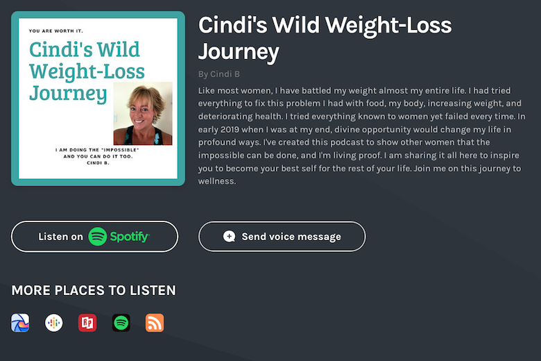 Cindi's wild weight loss journey podcast with fitness, weight loss and health coach Joey Atlas